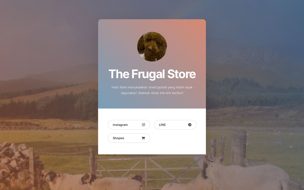 Carrd profile picture for @frugal